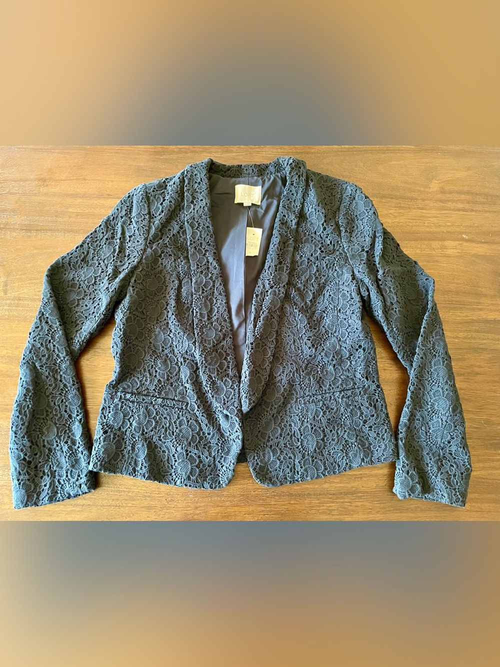 NWT - Loft Navy Lace Blazer - Size 10